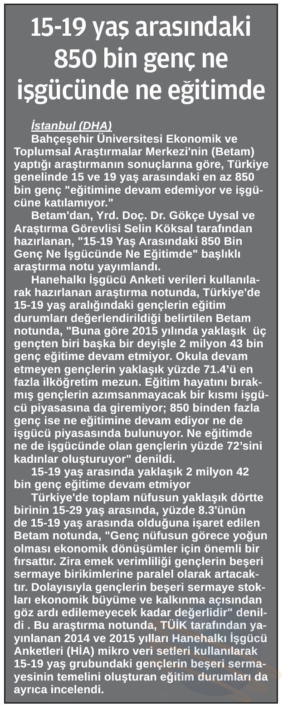 İŞSİZLİKTE ARTIŞ DURMUYOR!