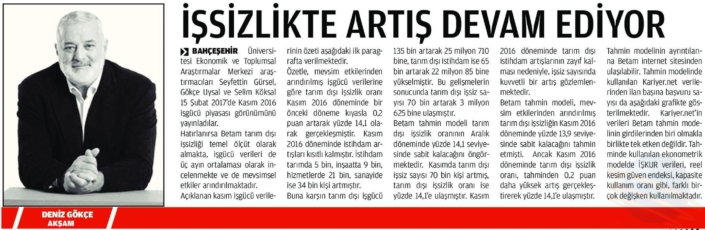 KADINLARIN İŞGÜCÜNE KATILIMI DÜŞÜK SEVİYEDE