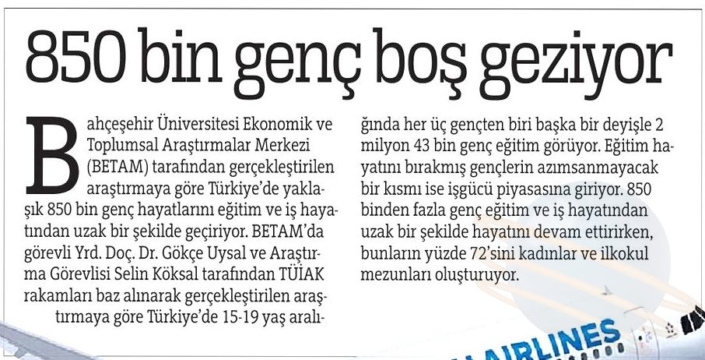 İŞSİZLİKTE ARTIŞ DEVAM EDİYOR